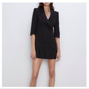 Zara pleated blazer dress XS NWT